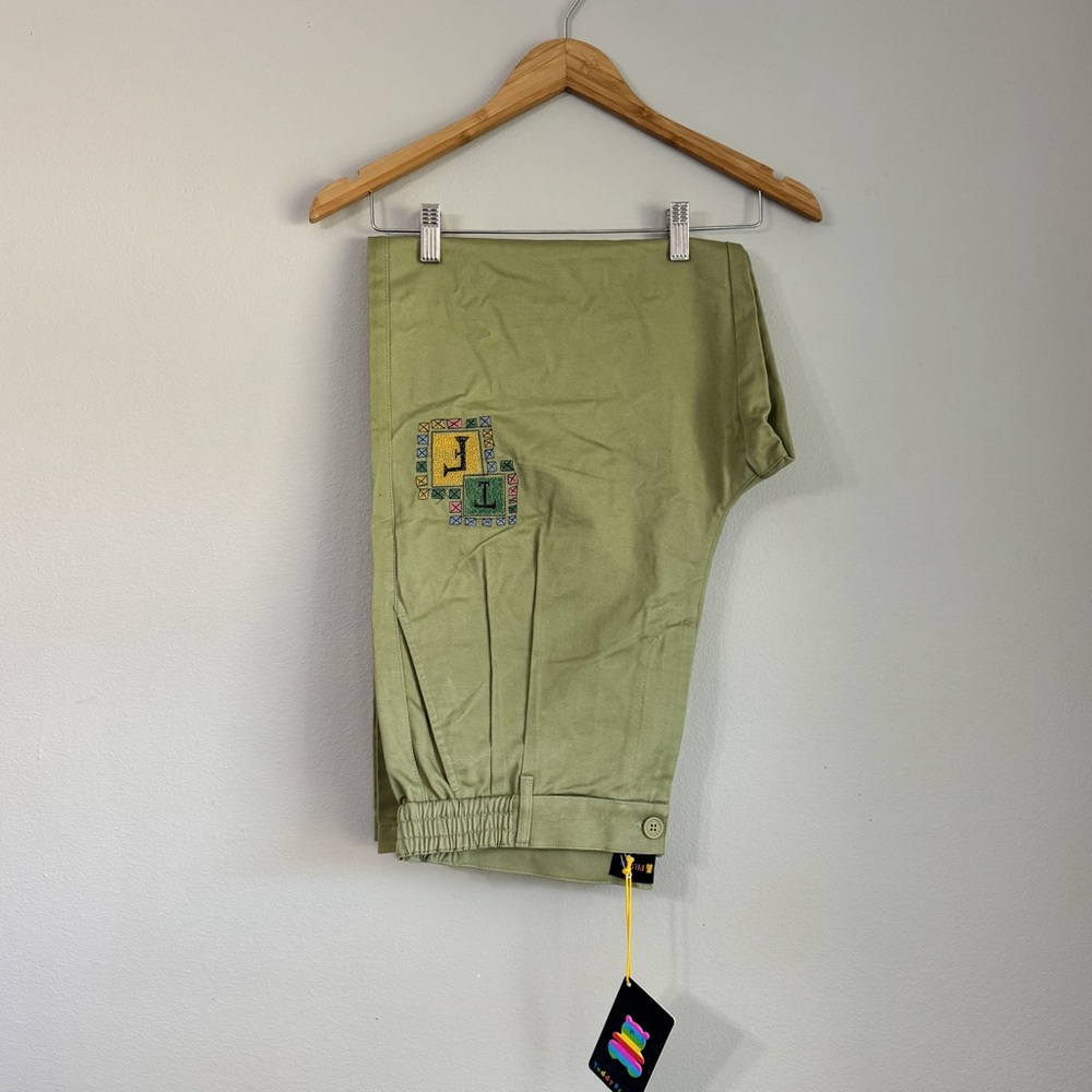 NWT Teddy Fresh Mens Pleated Pants, Olive, 34